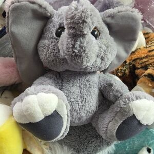 Aurora Gray Elephant Plush Stuffed Toy 11"